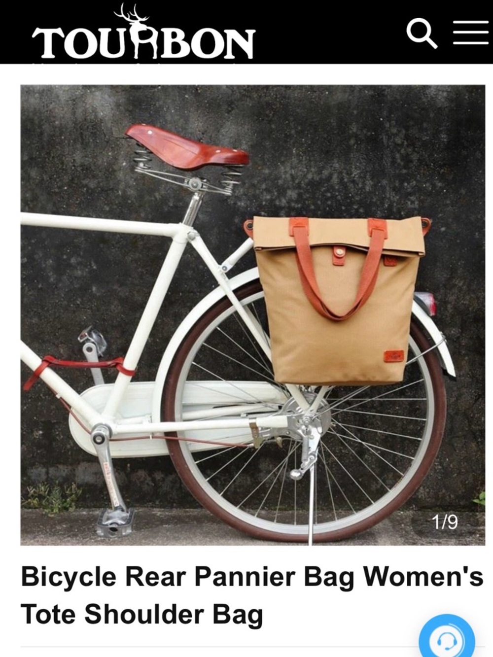 Bicycle Rear Pannier Bag Women's Tote Shoulder Bag